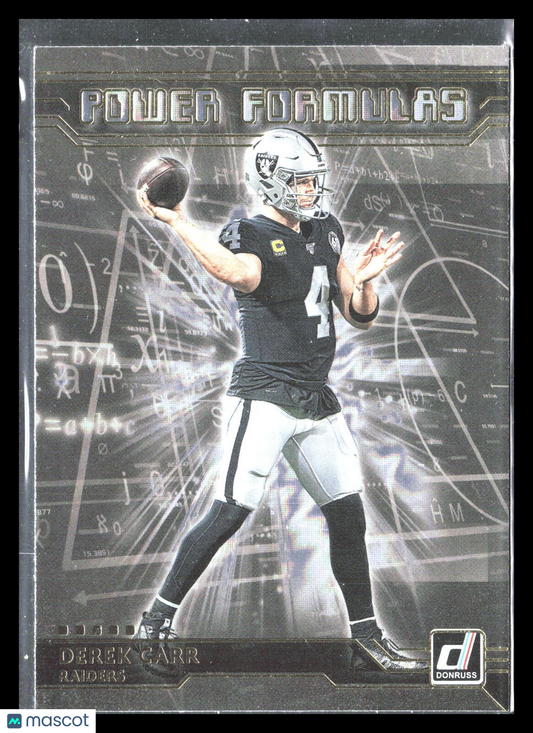 Derek Carr 2020 Donruss #PF-DC    Power Formulas Las Vegas Raiders