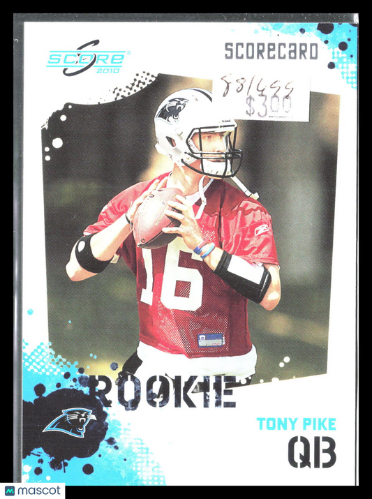 Tony Pike 2010 Score #398    Carolina Panthers