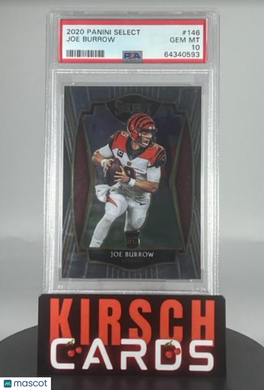 2020 Select Joe Burrow Premier Level Rookie Card RC #146 NFL Bengals PSA 10