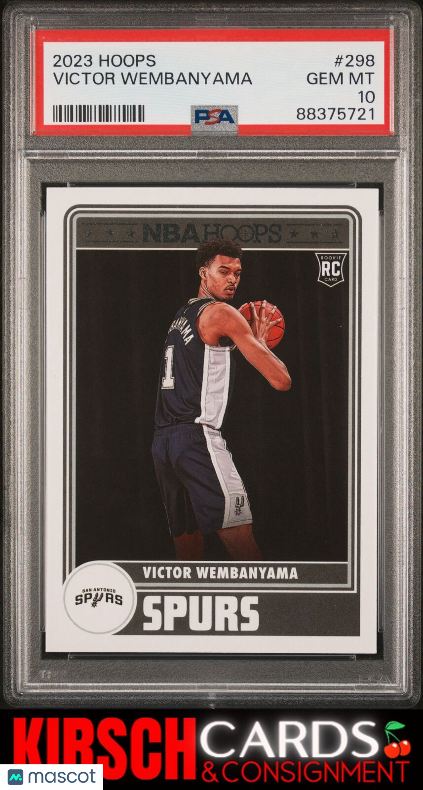 Victor Wembanyama 2023 Panini NBA Hoops RC #298 PSA 10