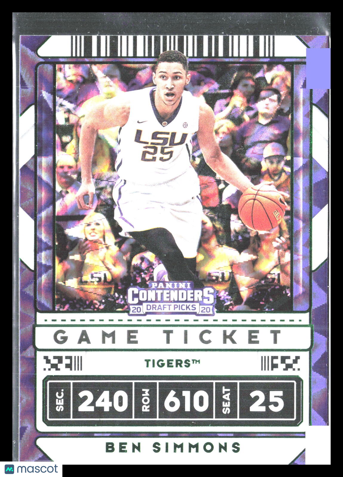 Ben Simmons 2020 Contenders Draft Picks #14 Game Ticket Green Explosion