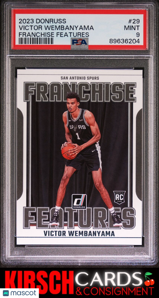 Victor Wembanyama 2023 Panini Donruss Franchise Features RC #29 PSA 9 Spurs