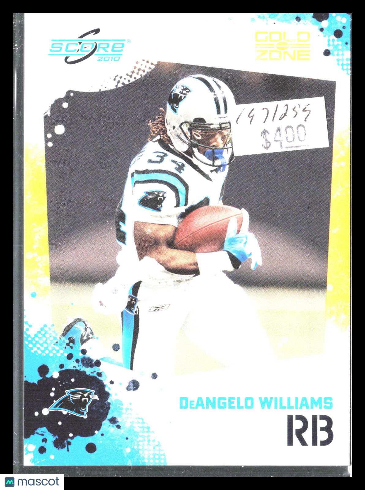 DeAngelo Williams 2010 Score #39    Carolina Panthers