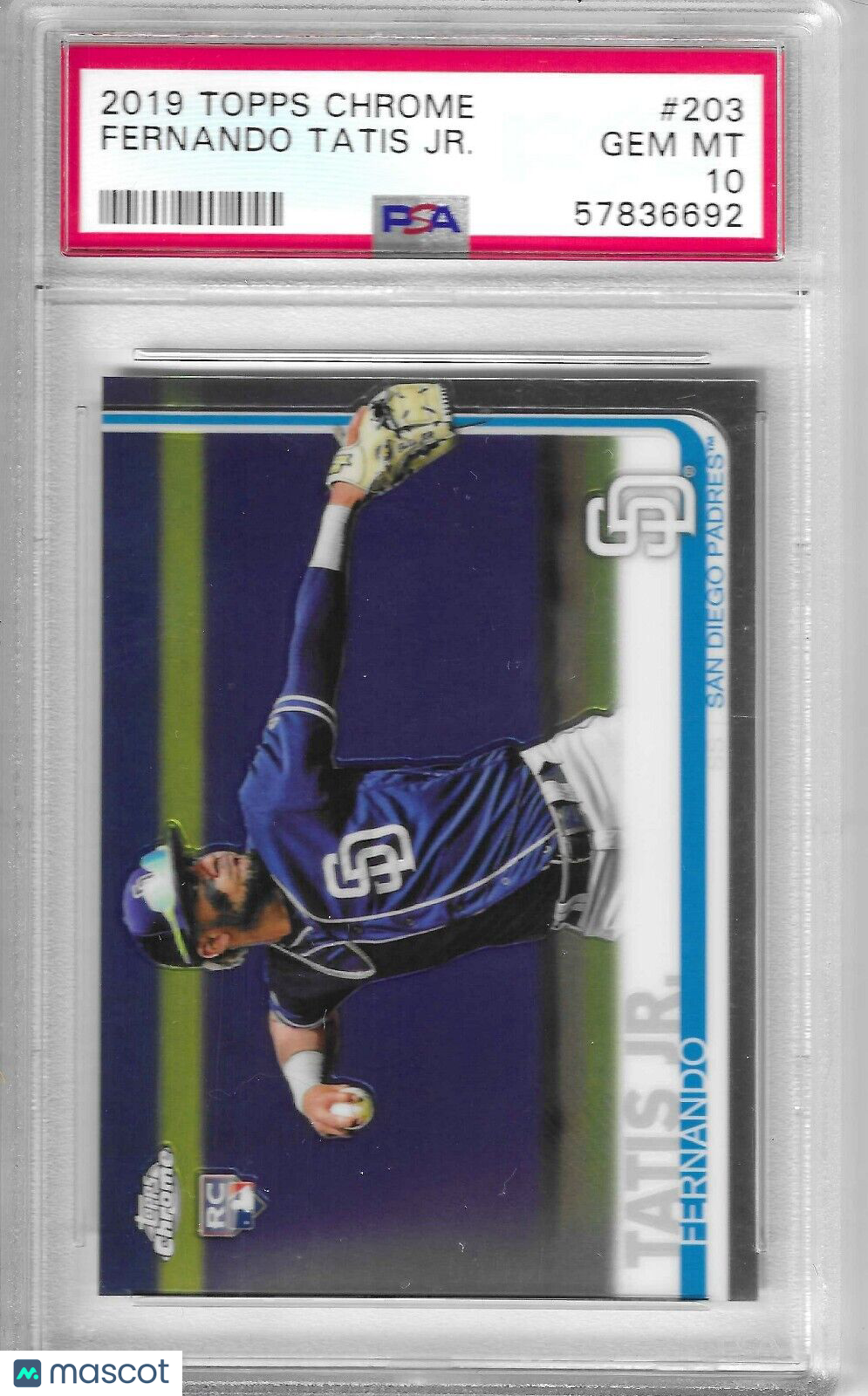 2019 Topps Chrome #203 Fernando Tatis Jr. PSA 10 RC Rookie San Diego Padres