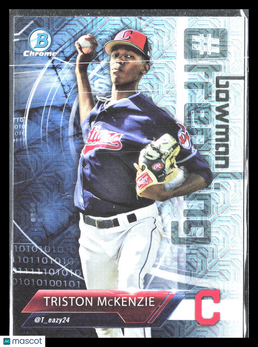 Triston McKenzie 2018 Bowman ##-TM     Chrome Hashtag Trending Mojo Refractor