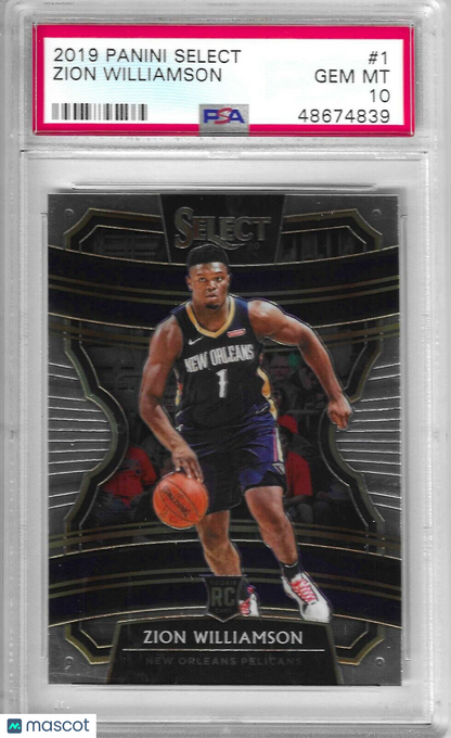 Zion Williamson 2019-20 Panini Select Concourse #1 Rookie RC PSA 10 GEM MINT