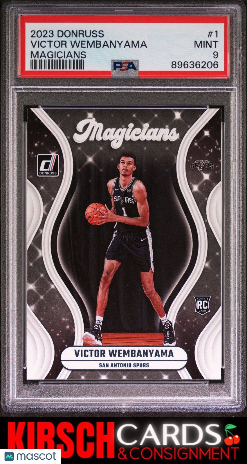 Victor Wembanyama 2023 Panini Donruss Magicians RC #1 PSA 9 Spurs