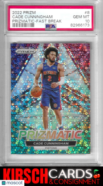 Cade Cunningham 2022 Prizm #8 Prizmatic Fast Break POP 5     (Detroit Pistons)