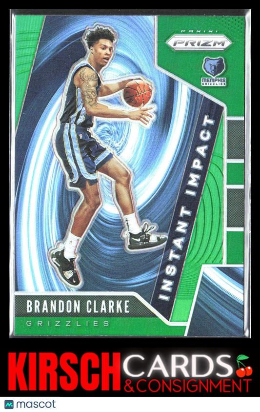 Brandon Clarke 2019 2019-20 Panini Prizm #25 Instant Impact Green Memphis