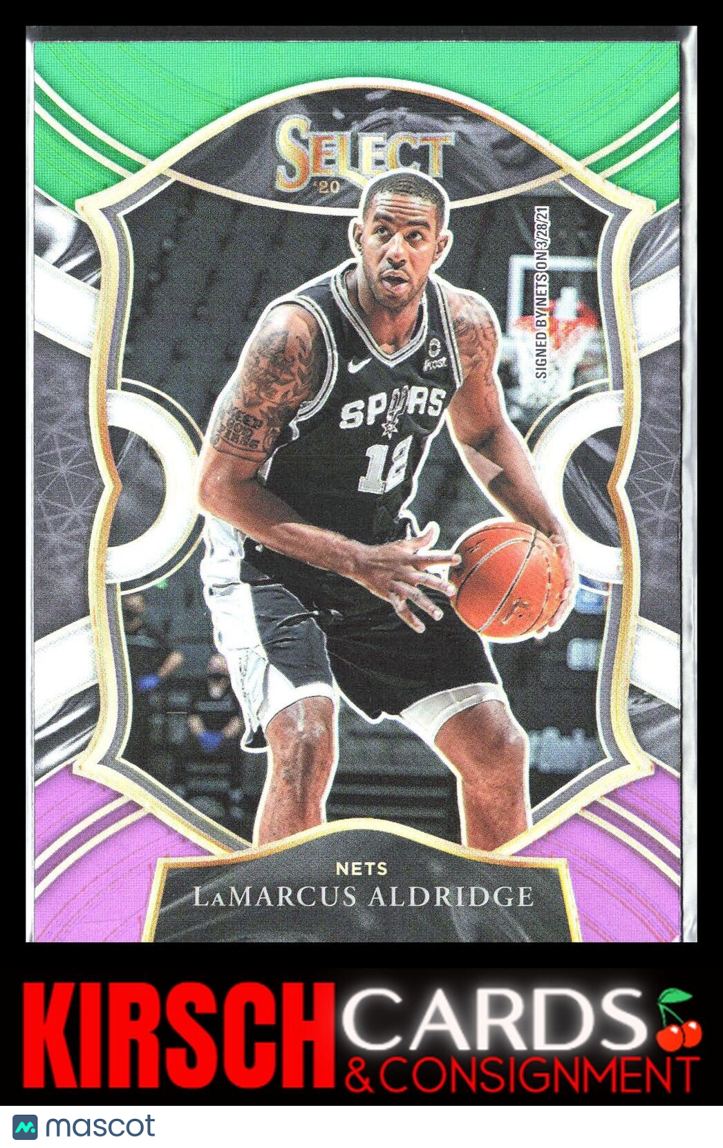 LaMarcus Aldridge 2020 2020-21 Panini Select #49 Green White Purple