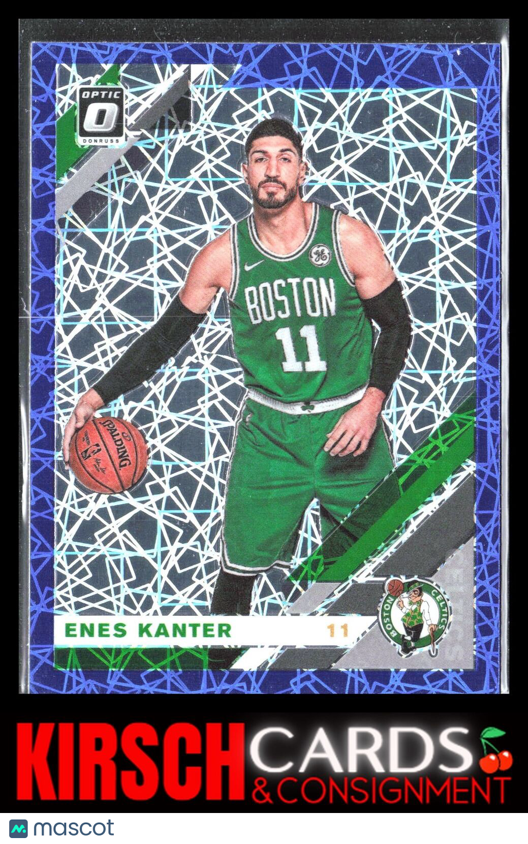 Enes Kanter 2019 2019-20 Donruss Optic #92 Blue Velocity Boston Celtics