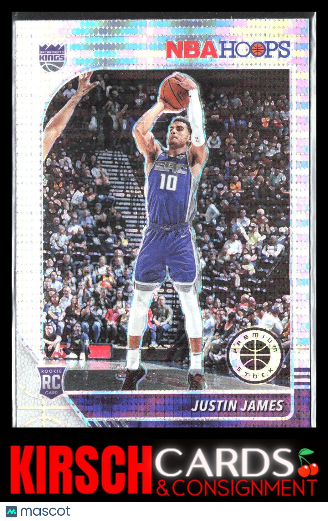 Justin James 2019 2019-20 Hoops Premium Stock #244 Prizms Pulsar