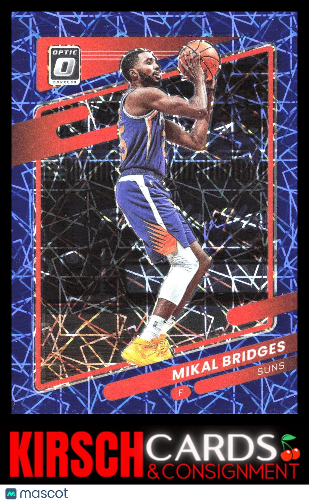 Mikal Bridges 2021 2021-22 Donruss Optic #130 Blue Velocity Phoenix Suns