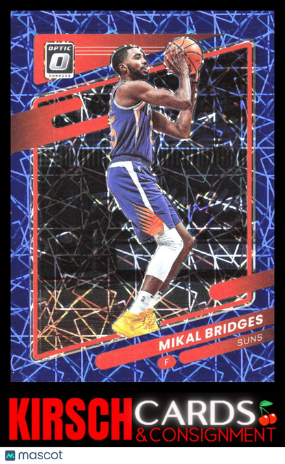 Mikal Bridges 2021 2021-22 Donruss Optic #130 Blue Velocity Phoenix Suns