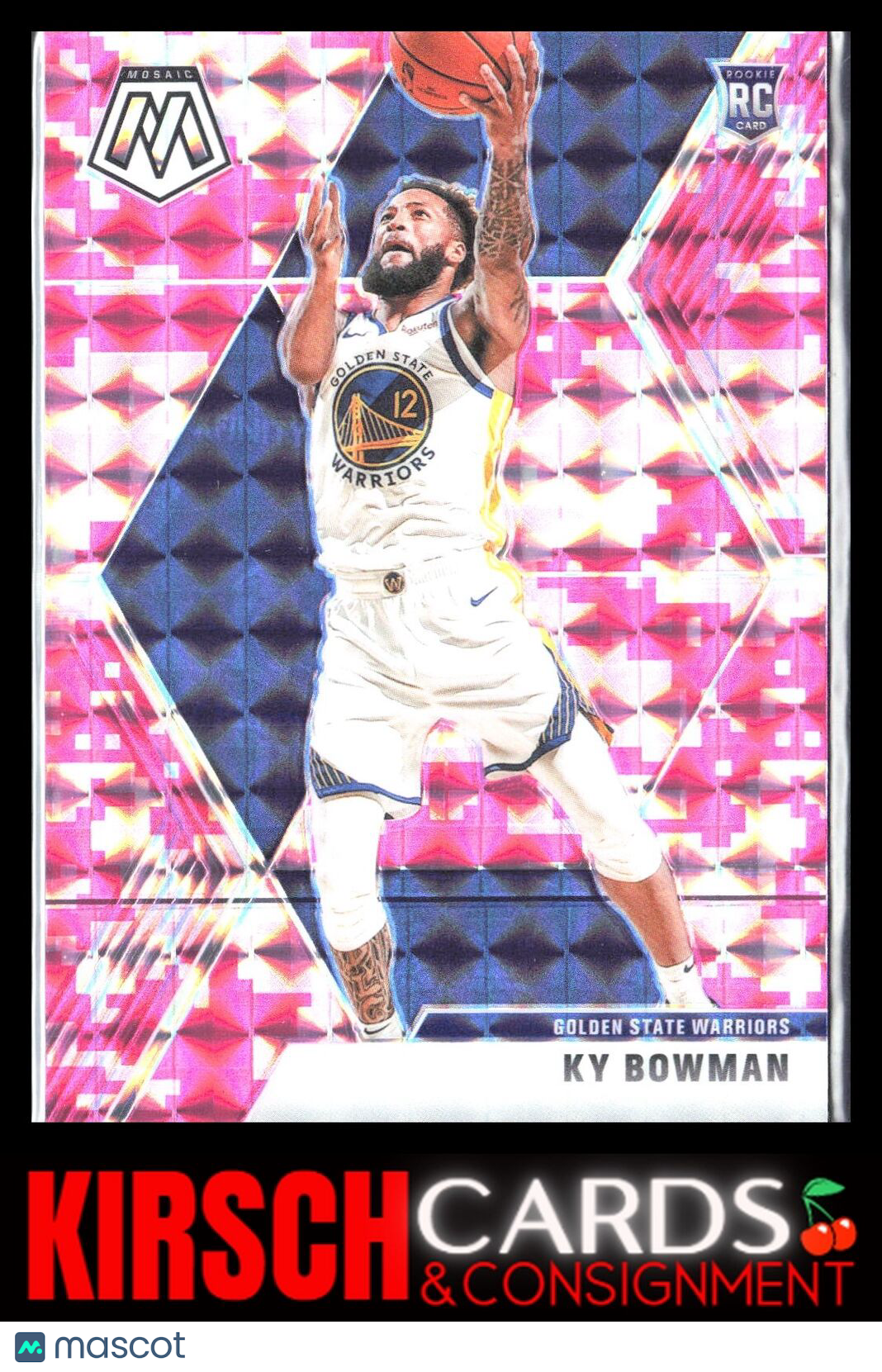 Ky Bowman 2019 2019-20 Panini Mosaic #206 Camo Pink Golden State Warriors