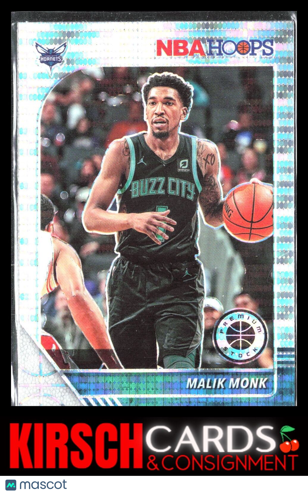 Malik Monk 2019-20 Hoops Premium Stock #264 Prizms Pulsar Charlotte Hornets