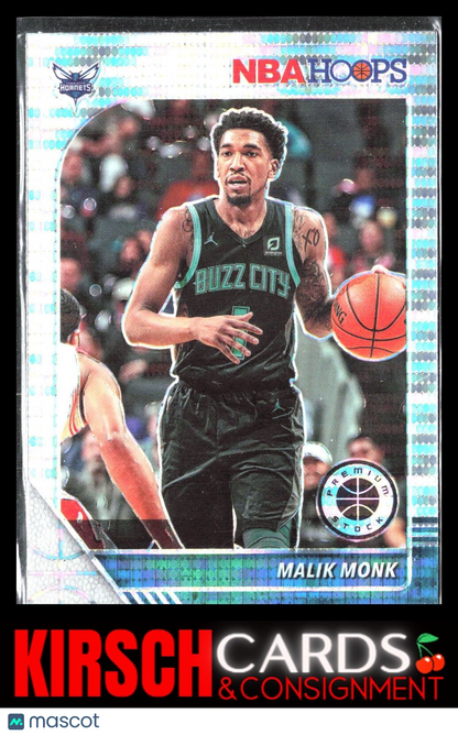 Malik Monk 2019-20 Hoops Premium Stock #264 Prizms Pulsar Charlotte Hornets