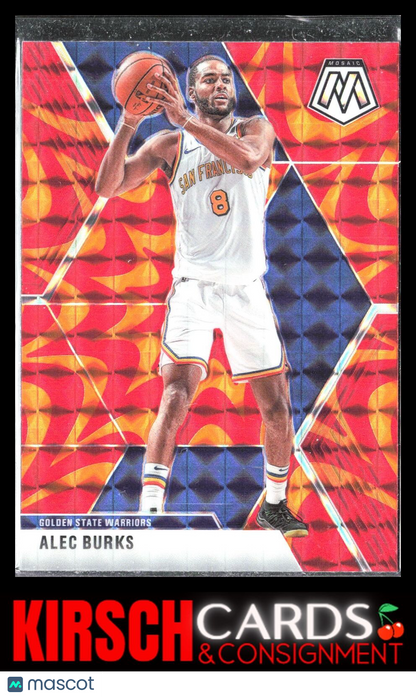 Alec Burks 2019-20 Panini Mosaic #120 Reactive Orange Golden State Warriors