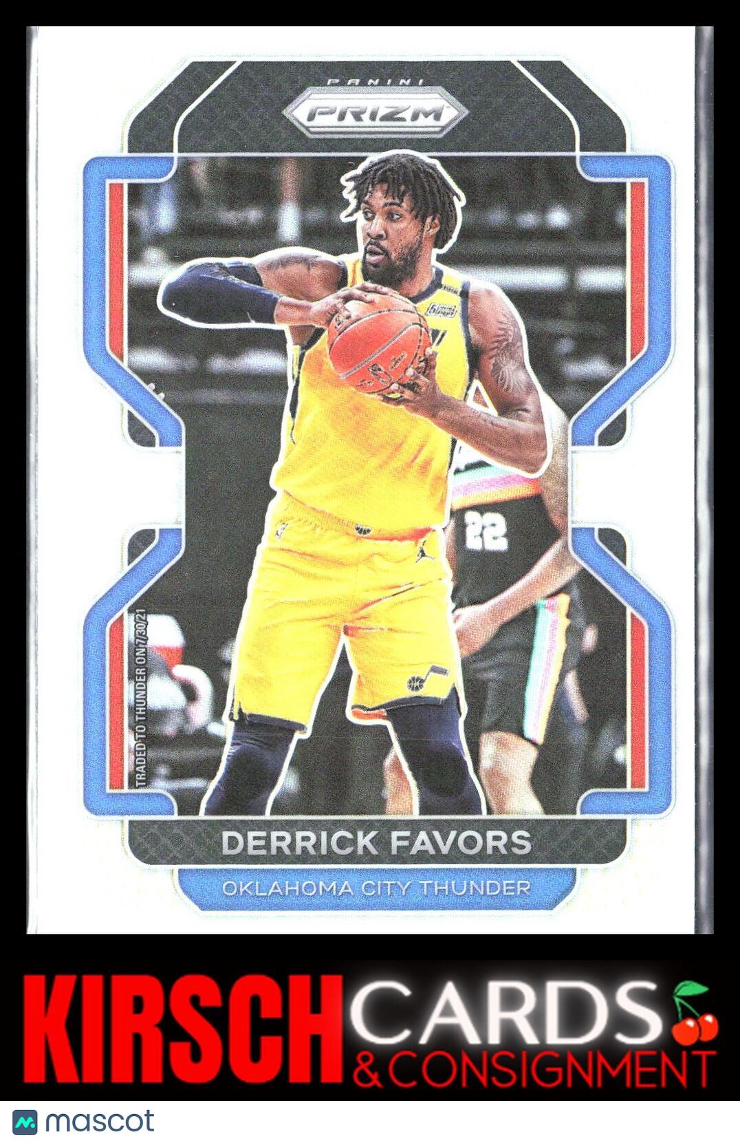 Derrick Favors 2021 2021-22 Panini Prizm #124 Silver Oklahoma City Thunder