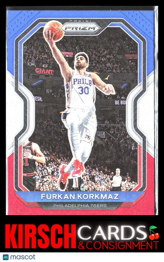 Furkan Korkmaz 2020 2020-21 Panini Prizm #160 Red, White and Blue Prizms