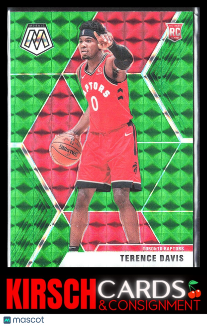 Terence Davis 2019 2019-20 Panini Mosaic #226 Green Prizm Toronto Raptors