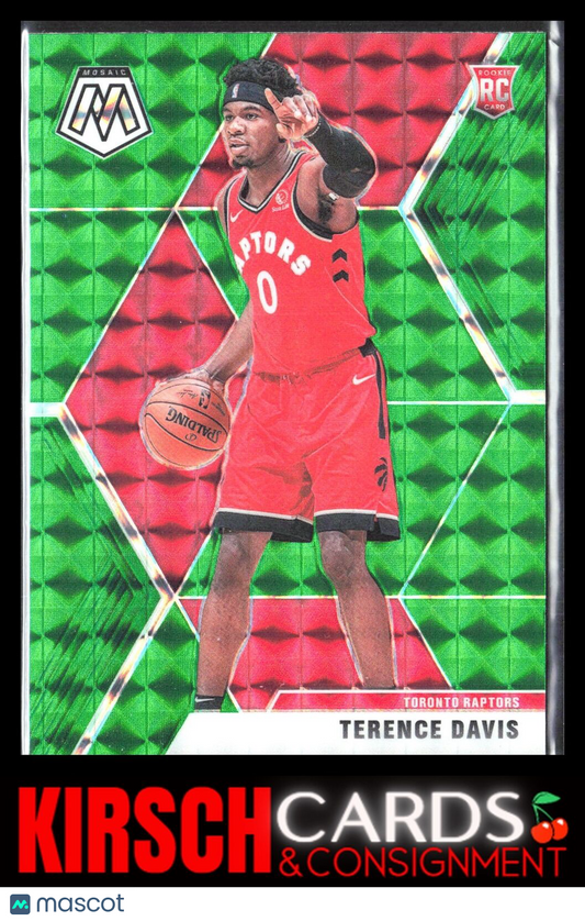 Terence Davis 2019 2019-20 Panini Mosaic #226 Green Prizm Toronto Raptors