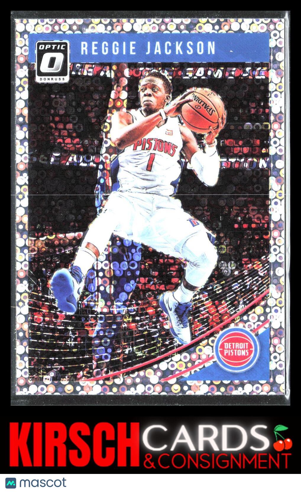 Reggie Jackson 2018 2018-19 Donruss Optic #110 Fast Break Holo Detroit Pistons