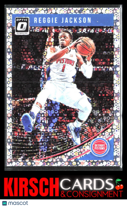 Reggie Jackson 2018 2018-19 Donruss Optic #110 Fast Break Holo Detroit Pistons