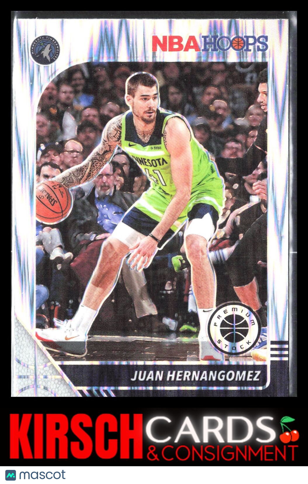 Juan Hernangomez 2019 2019-20 Hoops Premium Stock #163 Prizms Flash Minnesota