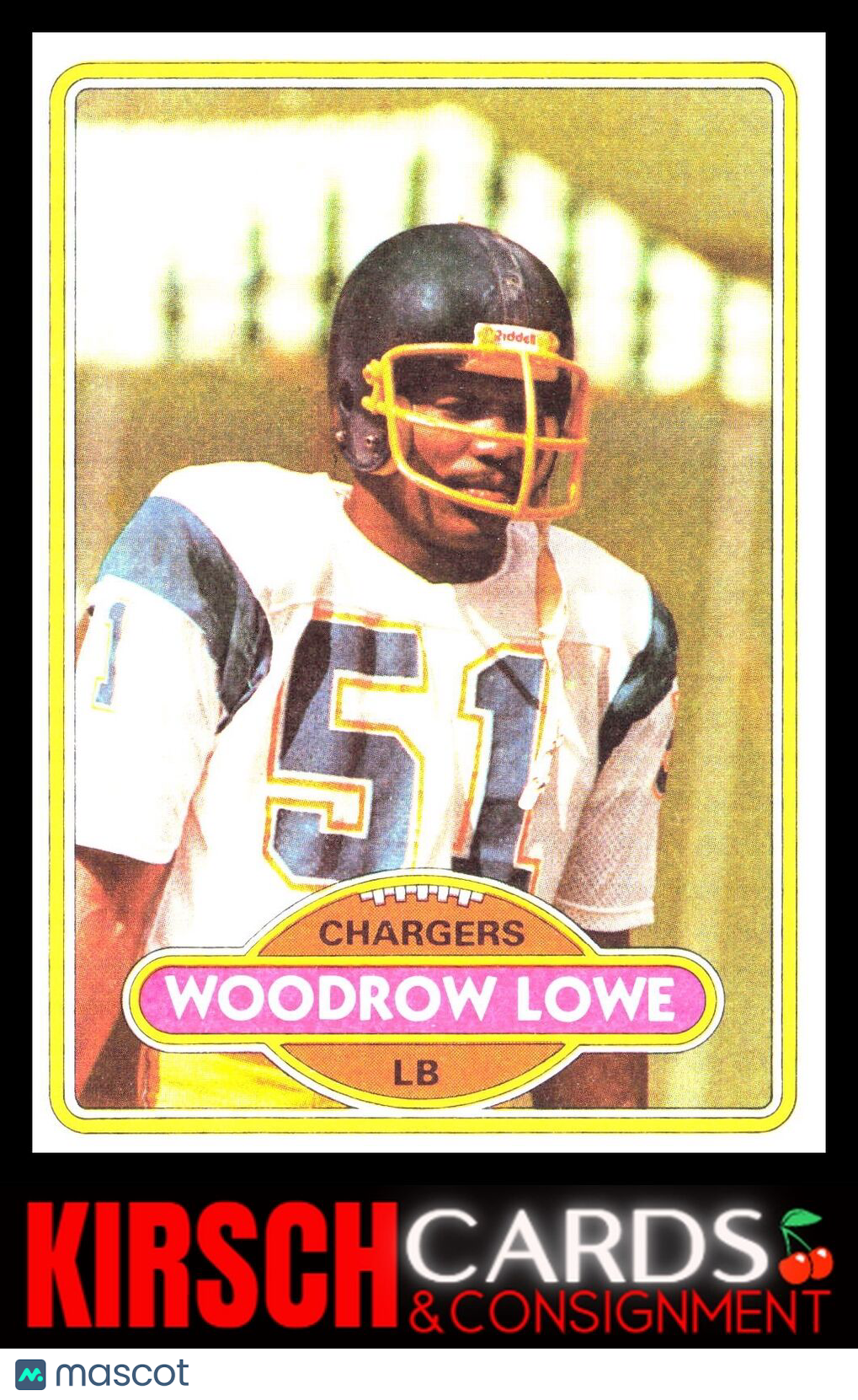 Woodrow Lowe 1980 1980 Topps #68 San Diego Chargers