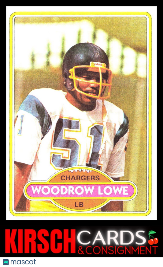 Woodrow Lowe 1980 1980 Topps #68 San Diego Chargers