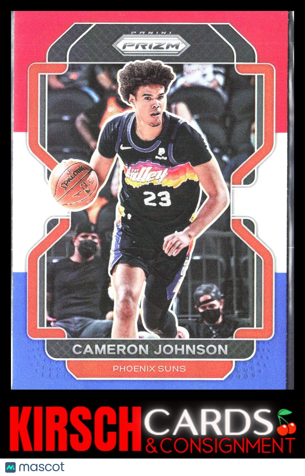 Cameron Johnson 2021 2021-22 Panini Prizm #186 Red White and Blue Phoenix Suns