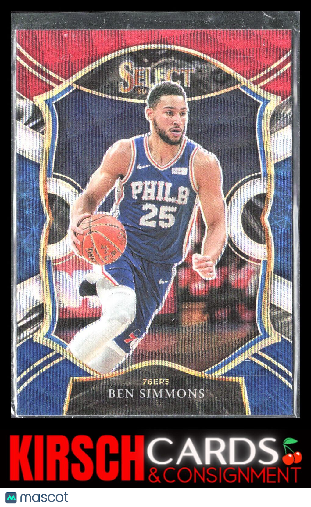 Ben Simmons 2020 2020-21 Panini Select #34 Red White Blue Prizms