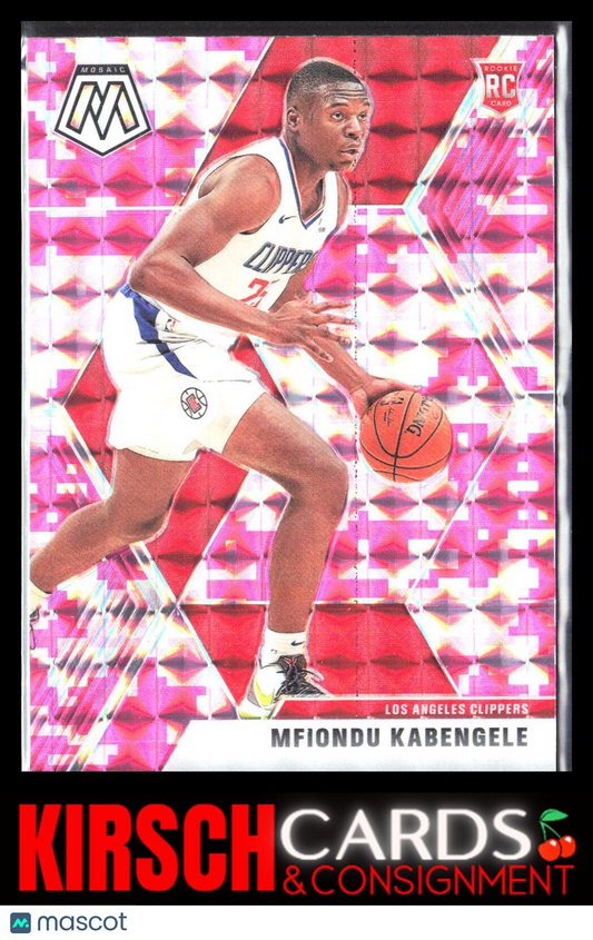 Mfiondu Kabengele 2019 2019-20 Panini Mosaic #218 Camo Pink Los Angeles Clippers