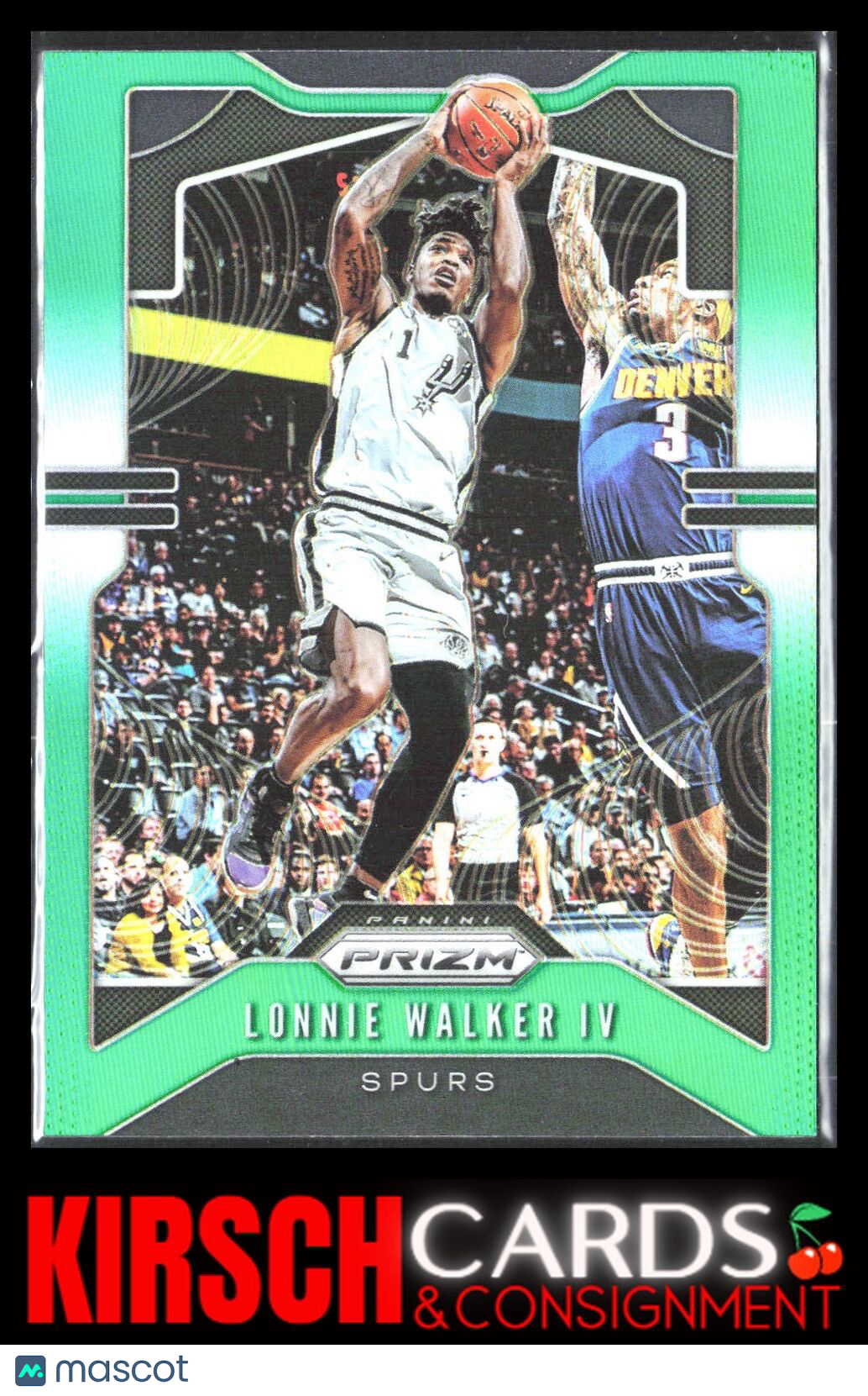 Lonnie Walker IV 2019 2019-20 Panini Prizm #139 Prizms Green San Antonio Spurs