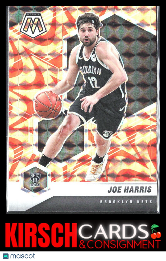 Joe Harris 2020 2020-21 Panini Mosaic #183 Mosaic Reactive Orange Brooklyn Nets