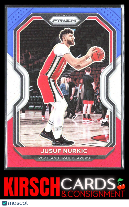 Jusuf Nurkic 2020 2020-21 Panini Prizm #91 Red, White and Blue Prizms