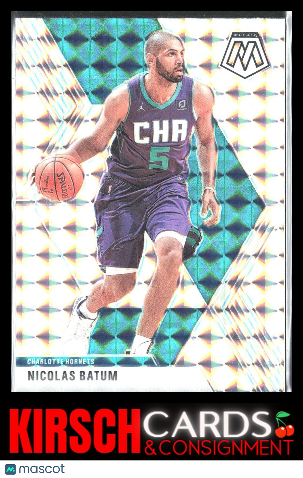 Nicolas Batum 2019 2019-20 Panini Mosaic #102 Prizm Charlotte Hornets