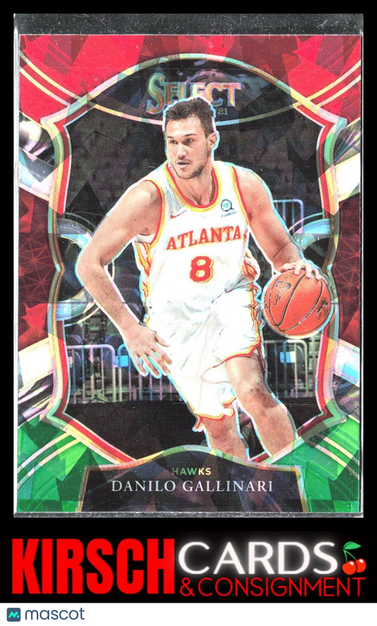 Danilo Gallinari 2020-21 Panini Select #35 Red White Green Cracked Ice