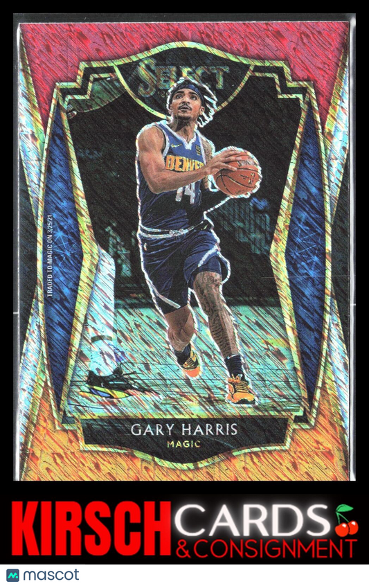 Gary Harris 2020 2020-21 Panini Select #160 Red White Orange Shimmer Orlando