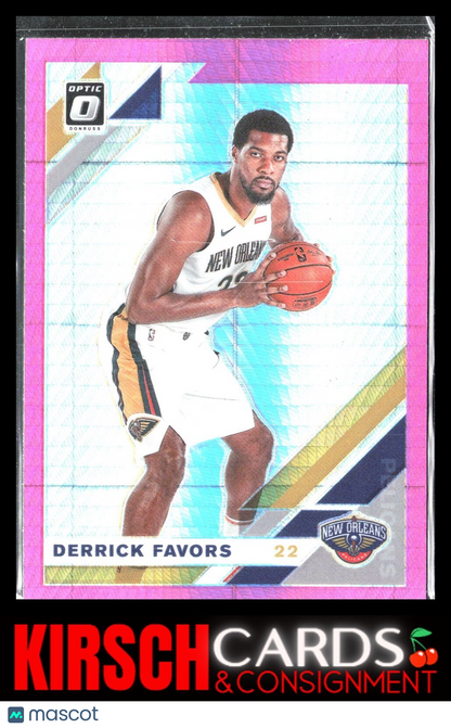 Derrick Favors 2019 2019-20 Donruss Optic #33 Hyper Pink New Orleans Pelicans