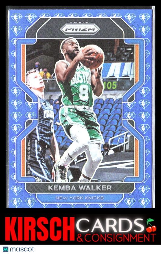 Kemba Walker 2021 2021-22 Panini Prizm #122 NBA 75th Anniversary New York Knicks