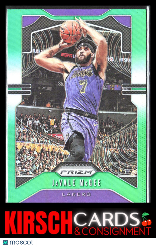 JaVale McGee 2019 2019-20 Panini Prizm #225 Prizms Green Los Angeles Lakers