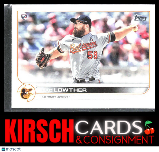 Zac Lowther 2022 Topps #133b Baltimore Orioles