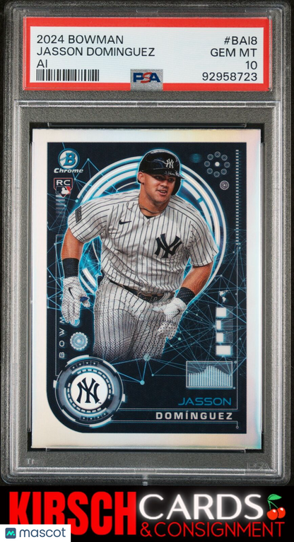 Jasson Dominguez 2024 Bowman Bowman Ai #BAI8 PSA 10 New York Yankees