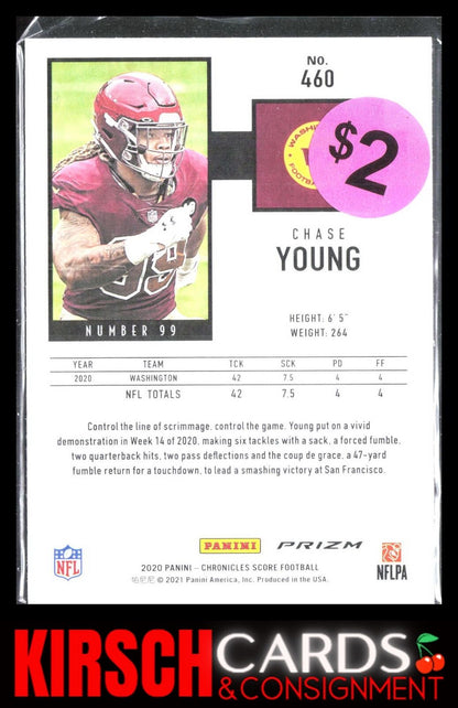 2020 Panini Chronicles #460 Chase Young 2020 Score Update Rookies Silver