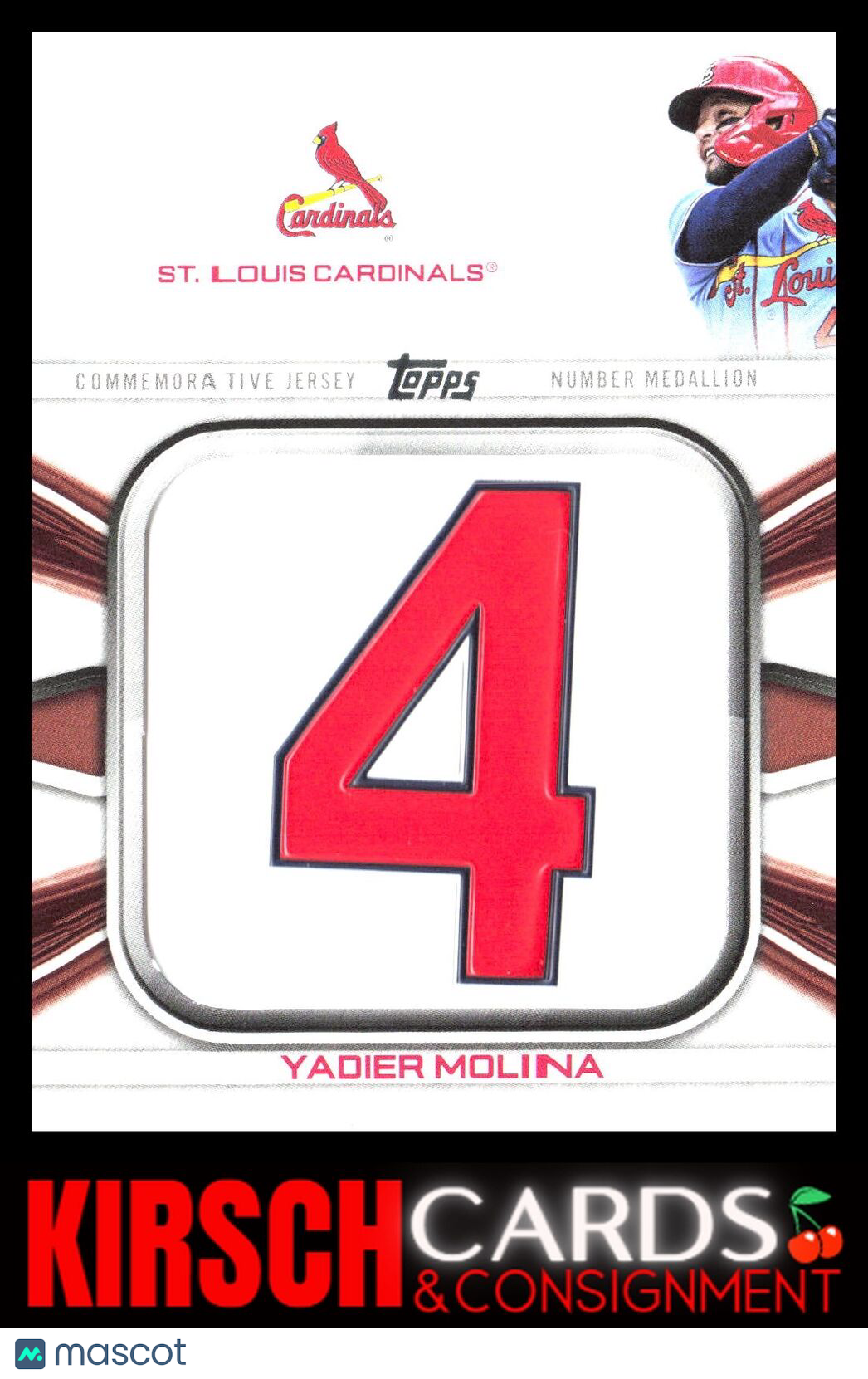 Yadier Molina 2022 Topps #JNM-YM Player Jersey # Medallion Commemorative Relics