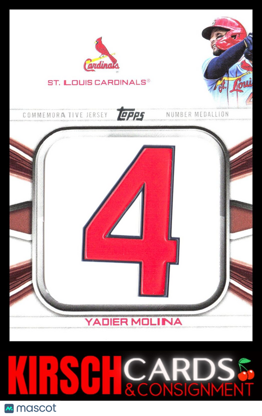 Yadier Molina 2022 Topps #JNM-YM Player Jersey # Medallion Commemorative Relics