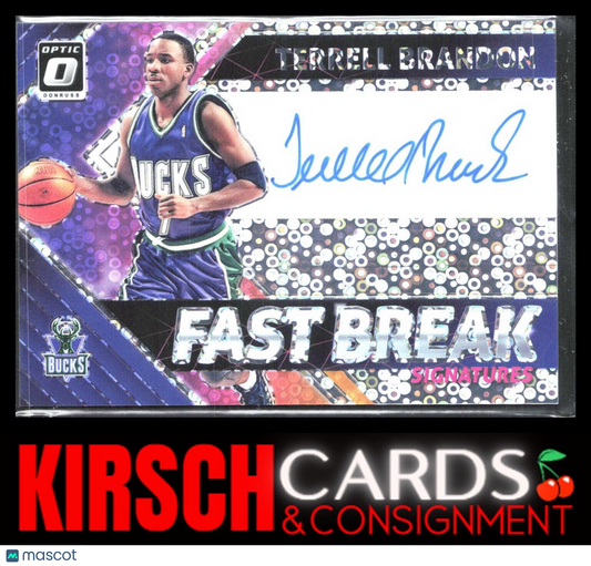 Terrell Brandon 2018-19 Donruss Optic #FB-TBD Fast Break Signatures Auto