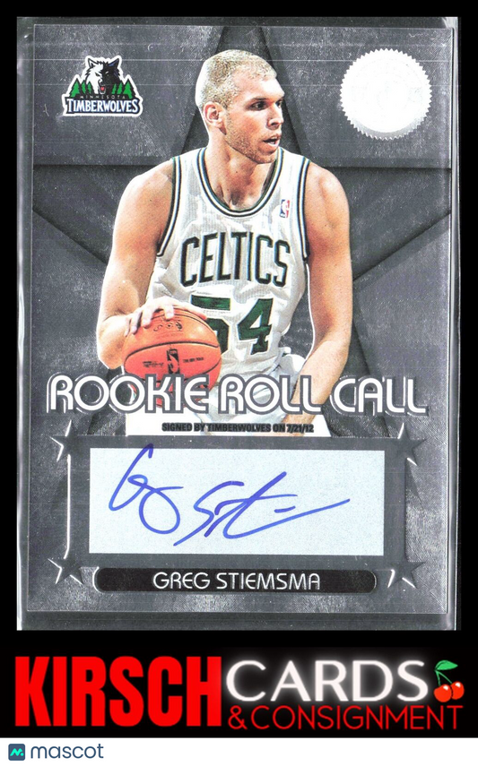 Greg Stiemsma 2012-13 Panini Totally Certified #98 Rookie Roll Call Autographs